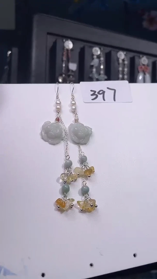 银S925镶嵌耳饰紫晶喜欢拍