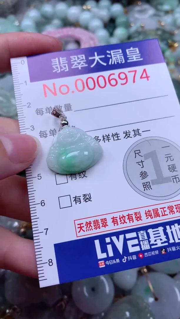翡翠未镶嵌颈饰6974