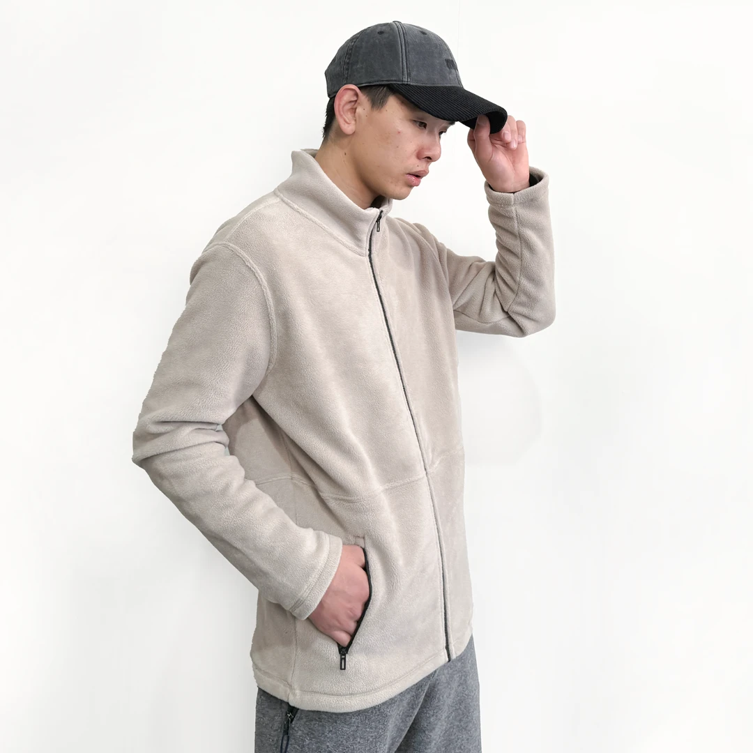 男装 轻便保暖 高一级的摇粒绒 摇粒绒拉链卫衣外套0353