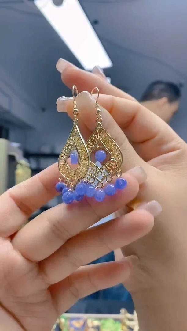 【闪购商品】翡翠耳饰合金165翡翠耳钩