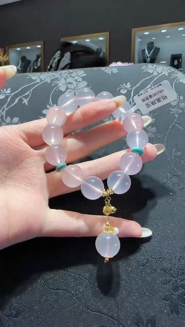 【闪购商品】水晶手串未镶嵌粉水晶手串设计款