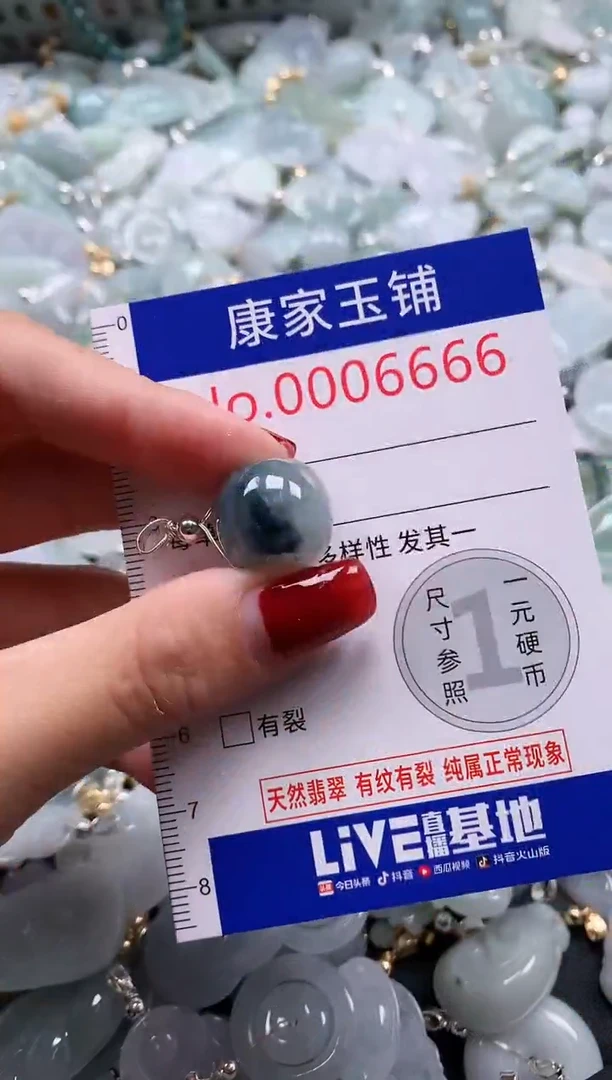 翡翠未镶嵌吊坠(不含链)6666