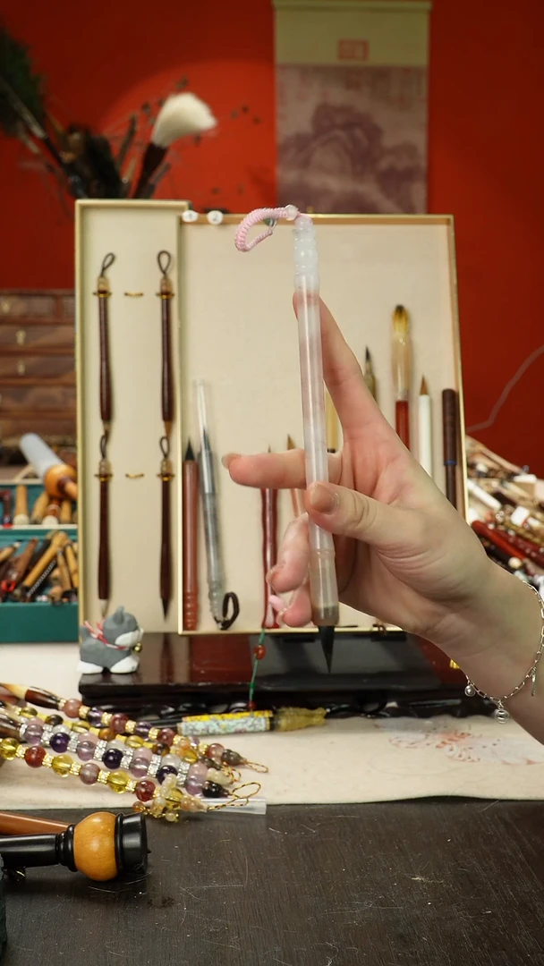 71号孤品高货毛笔链接 清水试笔 蘸墨不退