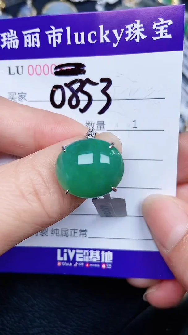 颈饰银S925镶嵌翡翠0853