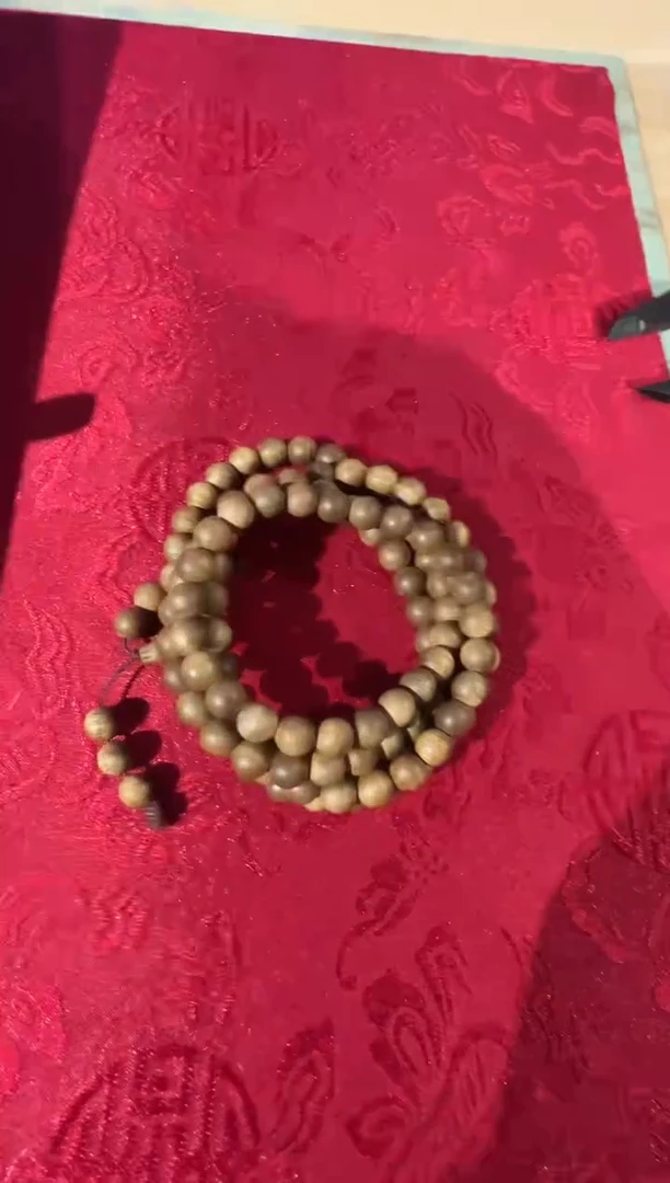 【闪购商品】沉香木手串07金丝白棋楠108正德高级精美精品