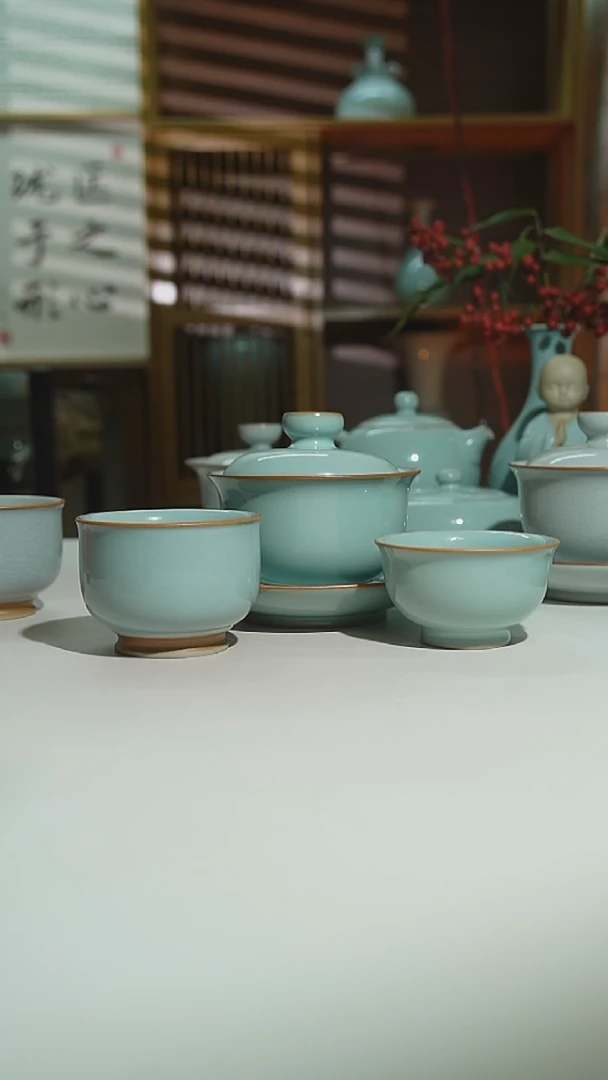 天青随缘盖碗加2杯二级