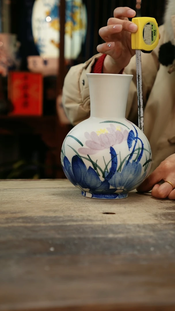 【闪购商品】瓷片景德镇纯手工釉下彩精品花瓶