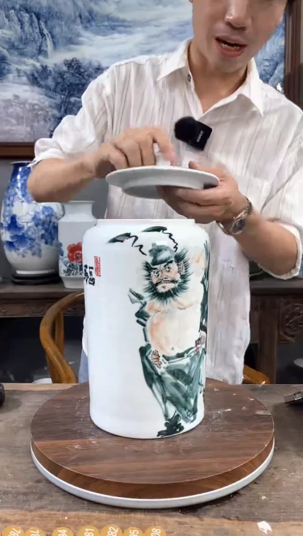 吴义松陶瓷联盟手绘陶瓷编码：7958