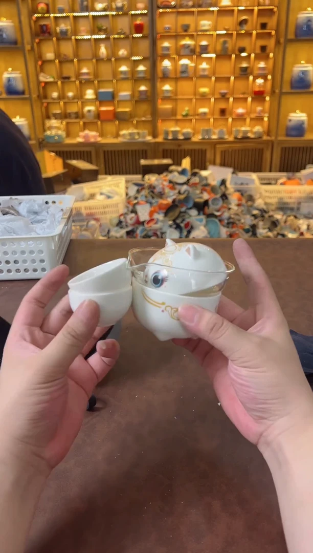 瓷片鸣盏茶具直播间啊