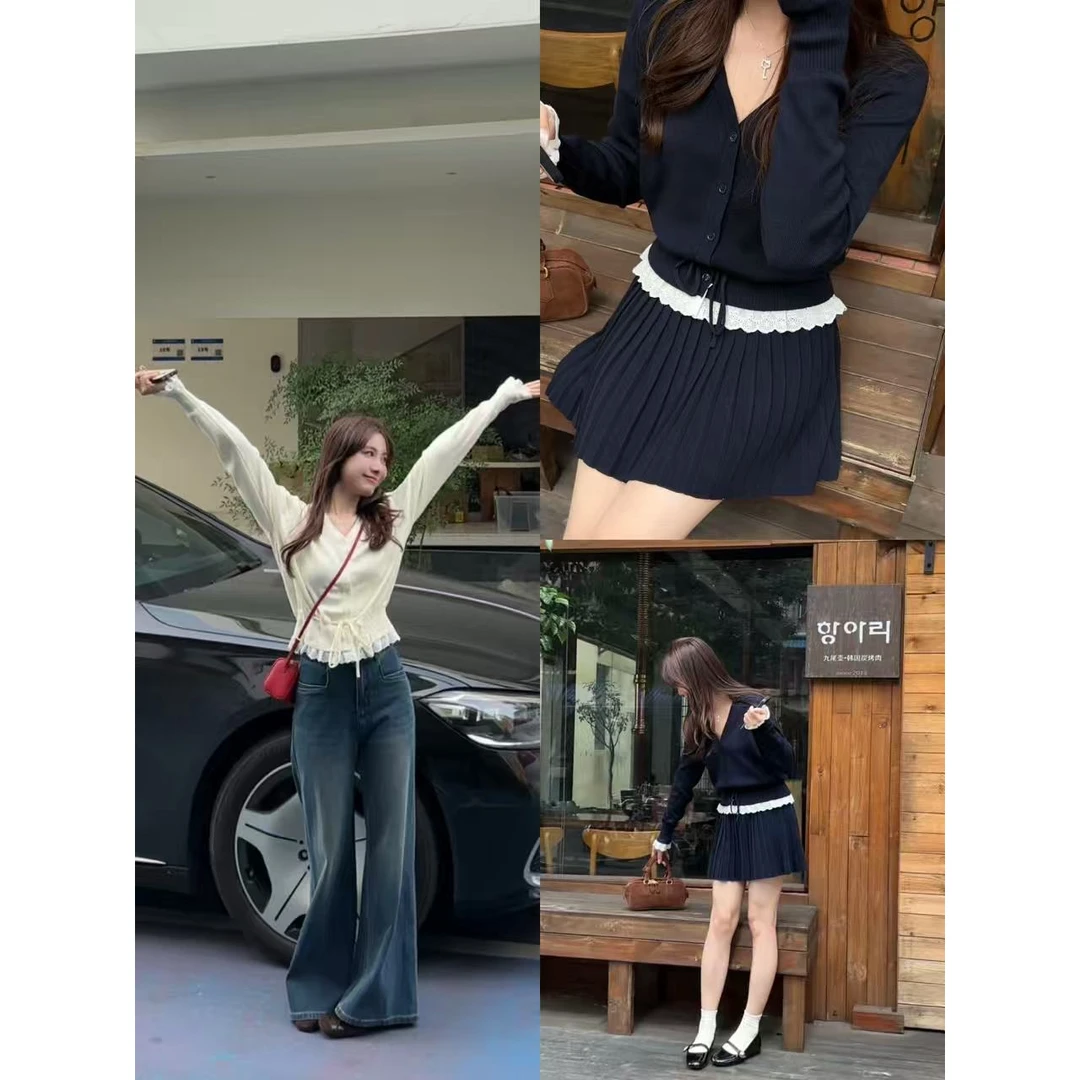 【NO退NO换】L-25862裙#『6%丝光羊毛』美到冒泡精致半身裙（裤子内里）