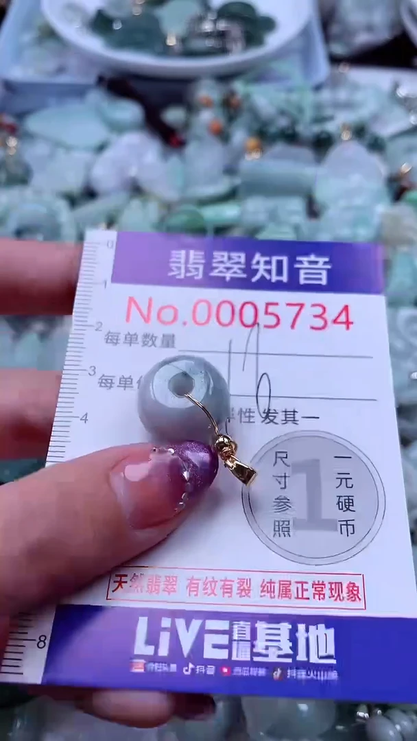 翡翠未镶嵌吊坠(不含链)5734
