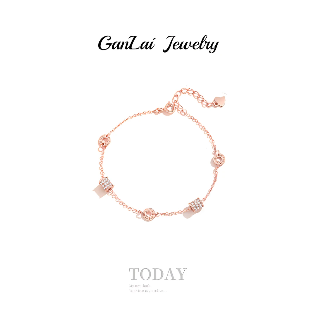 925银合成锆石手链 【罗马假日】设计师款通体925银轻奢手链H218