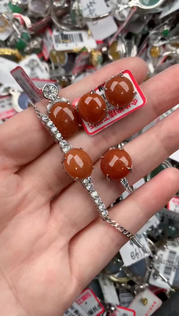 银S925镶嵌戒指翡翠444            5