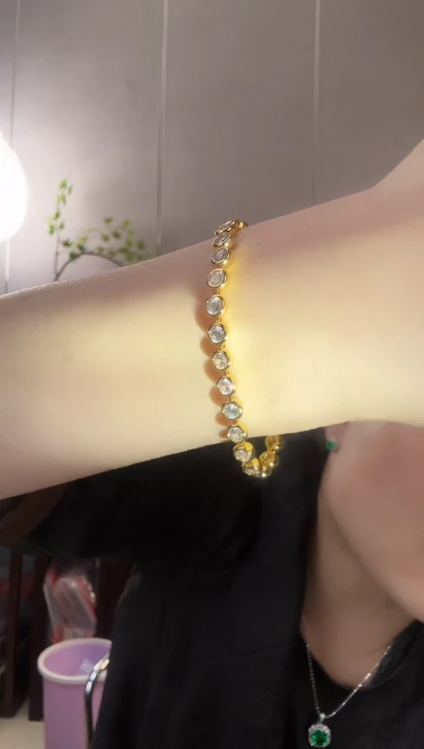 主播定制链接金色款泡泡款手链