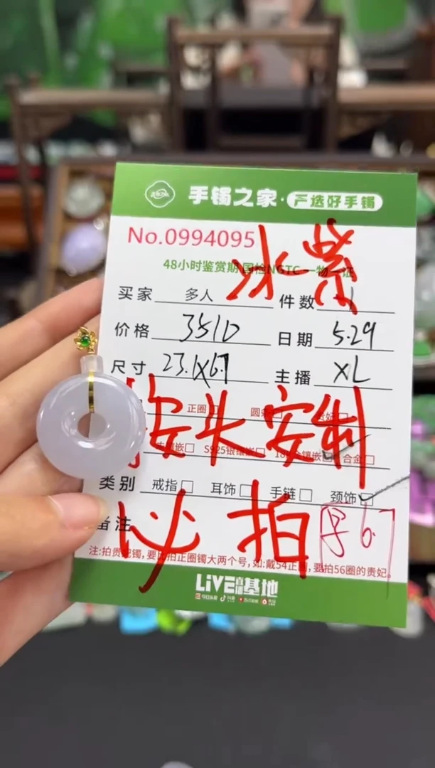 翡翠18K金镶嵌颈饰多人