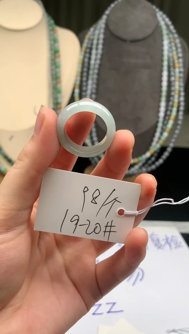 未镶嵌戒指翡翠翡翠戒圈19-20