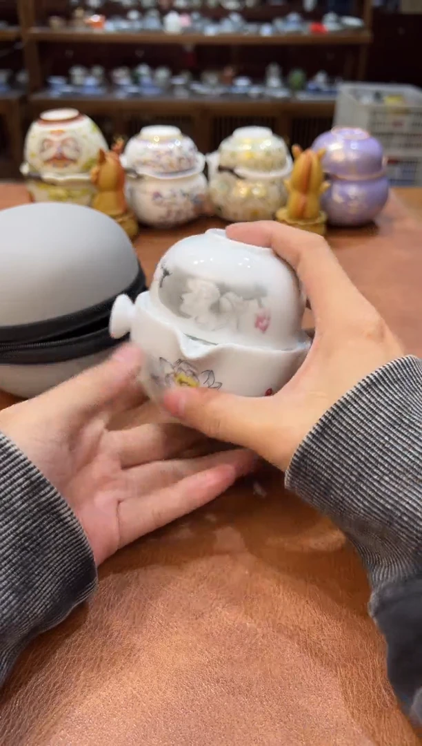 真的很便宜会开片的旅行茶具