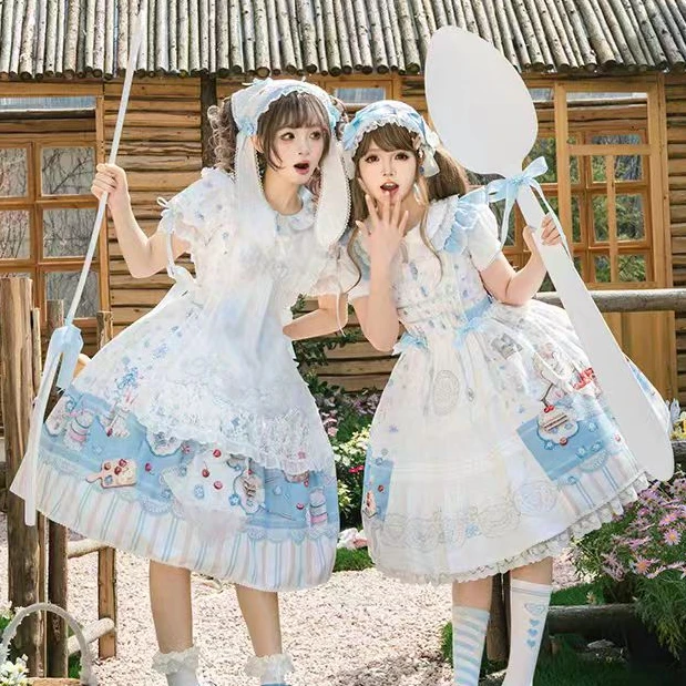 花与珍珠匣 上海合生汇 喜林草餐叙 原创Lolita 清新田园优雅裙