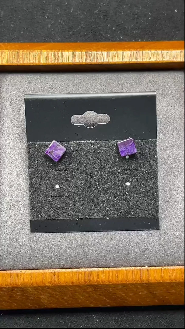 苏纪石（舒俱来）未镶嵌耳饰南非老矿舒俱来