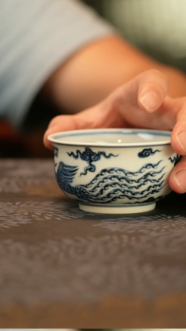 仿明青花龙凤大炉式