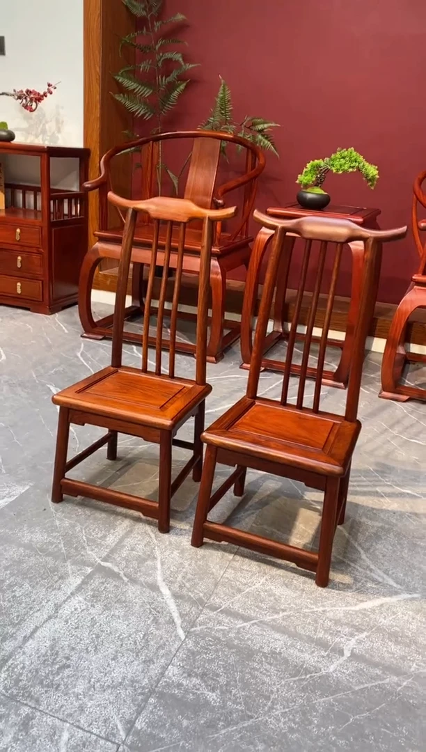 花梨木类成套家具小官帽椅一对