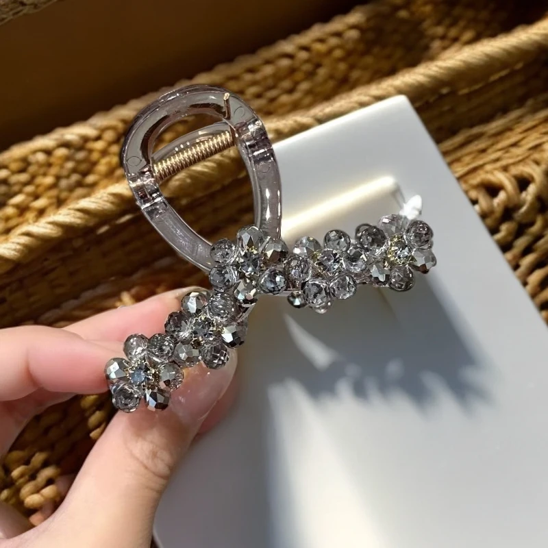 FUXI/福熙精品水晶原创设计师款手工编织高八抓夹972