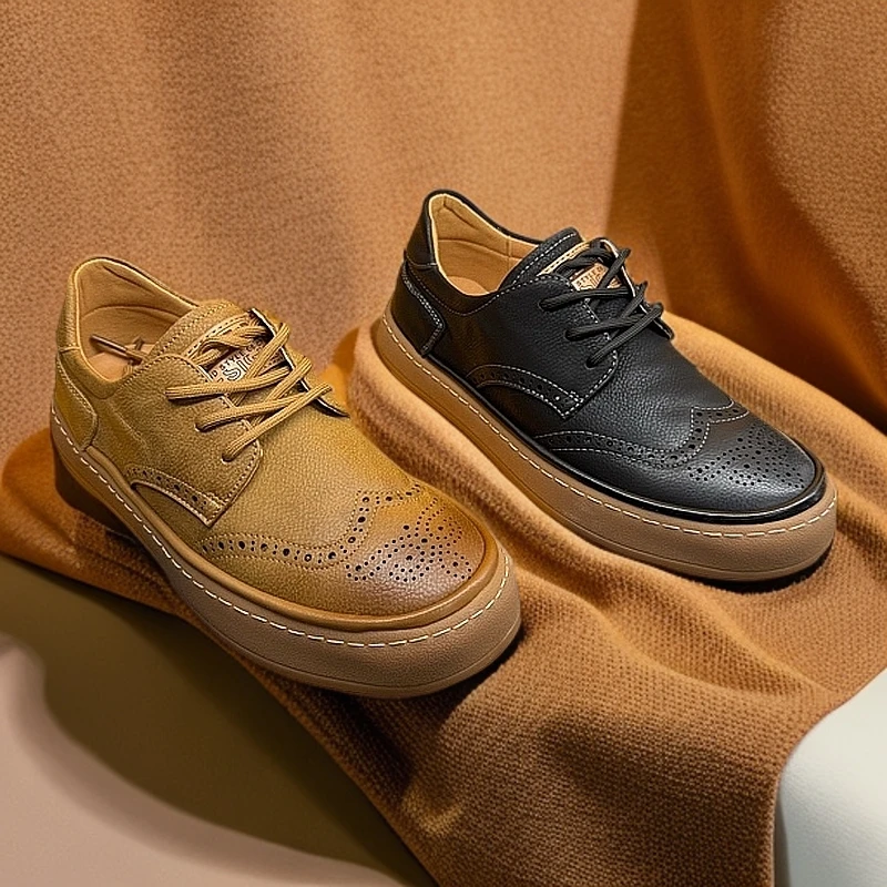 2025年新款男士休闲皮鞋