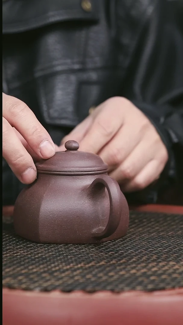 【闪购商品】紫砂高砂老紫泥12号六方怀隐260CC微微暇