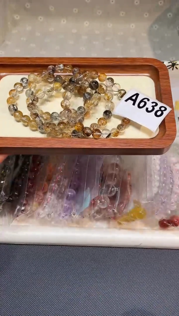 未镶嵌手链水晶A638 黄闪灵胶花  8 多样性发一