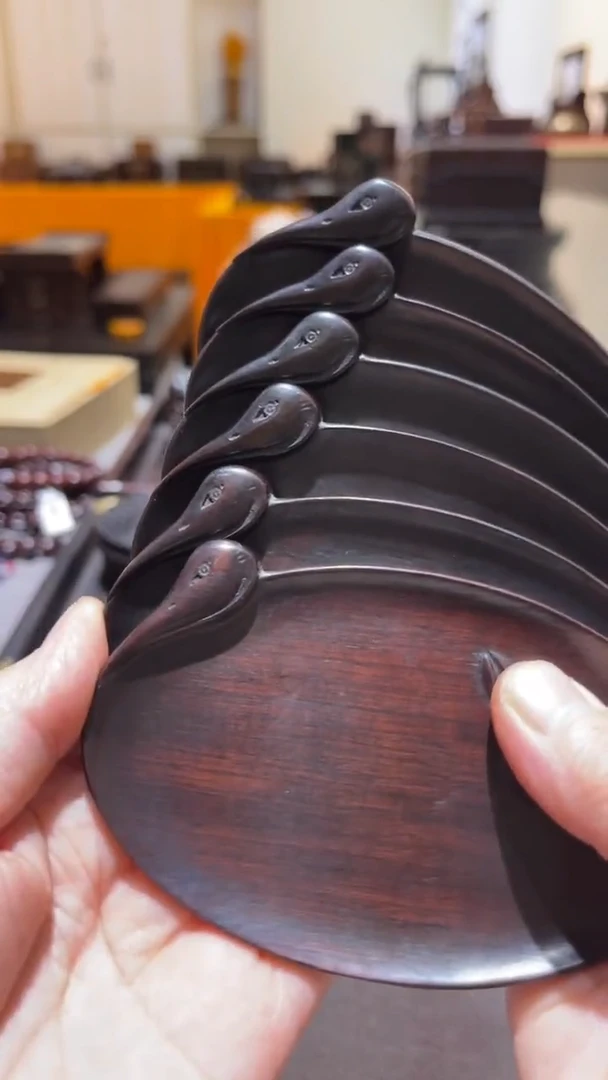 红酸枝木类精品木雕6片精工细作