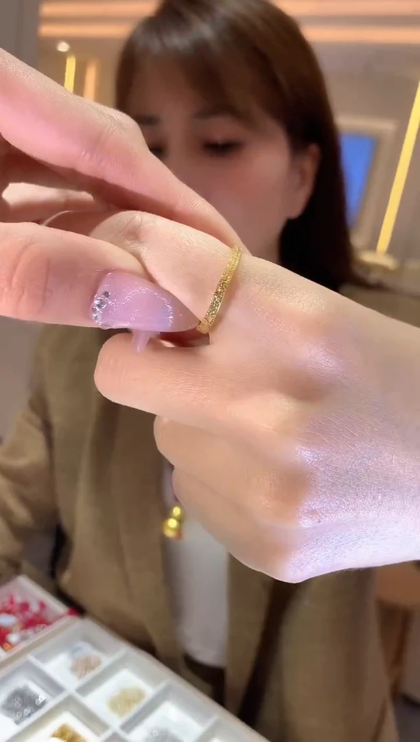 【闪购商品】定制足金戒指/指环圈口备注