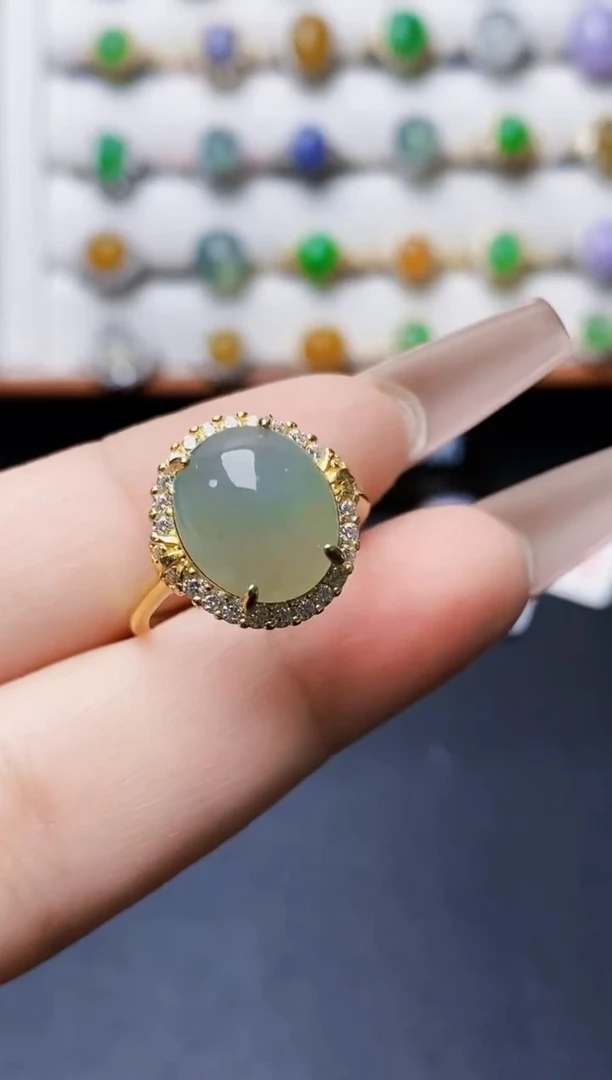 银S925镶嵌戒指翡翠1213