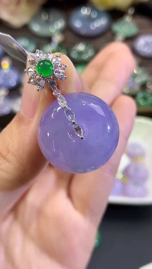 吊坠(不含链)未镶嵌翡翠B152 紫货有色差 多样性一件发货