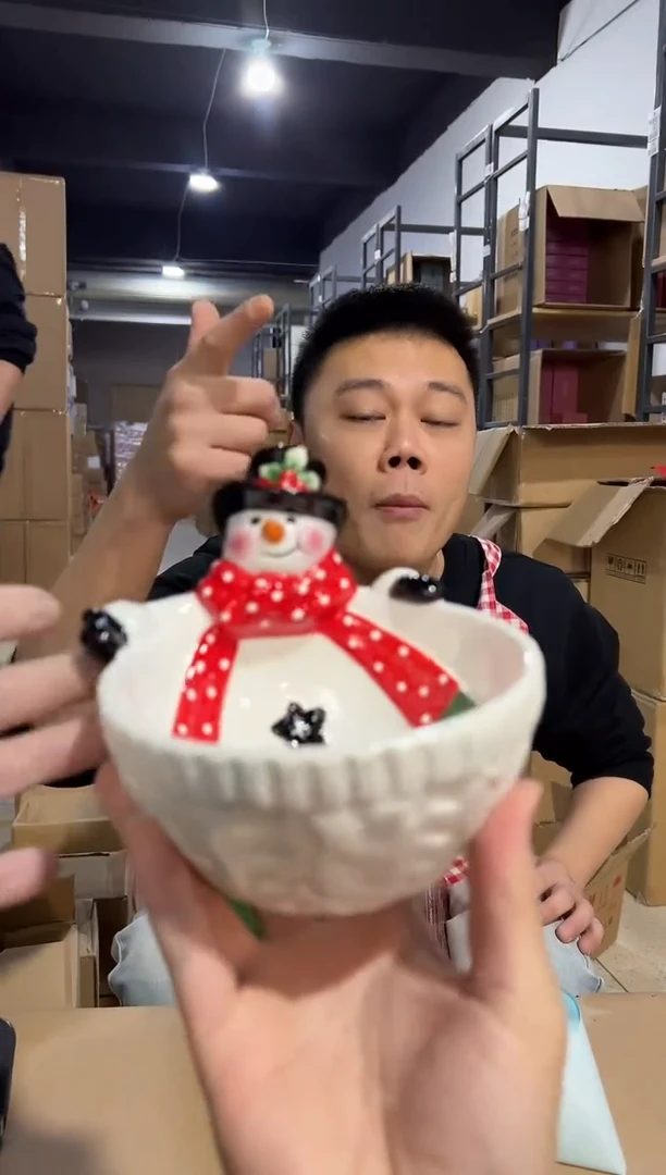 【闪购商品】杯原盒雪人碗 陶瓷材质