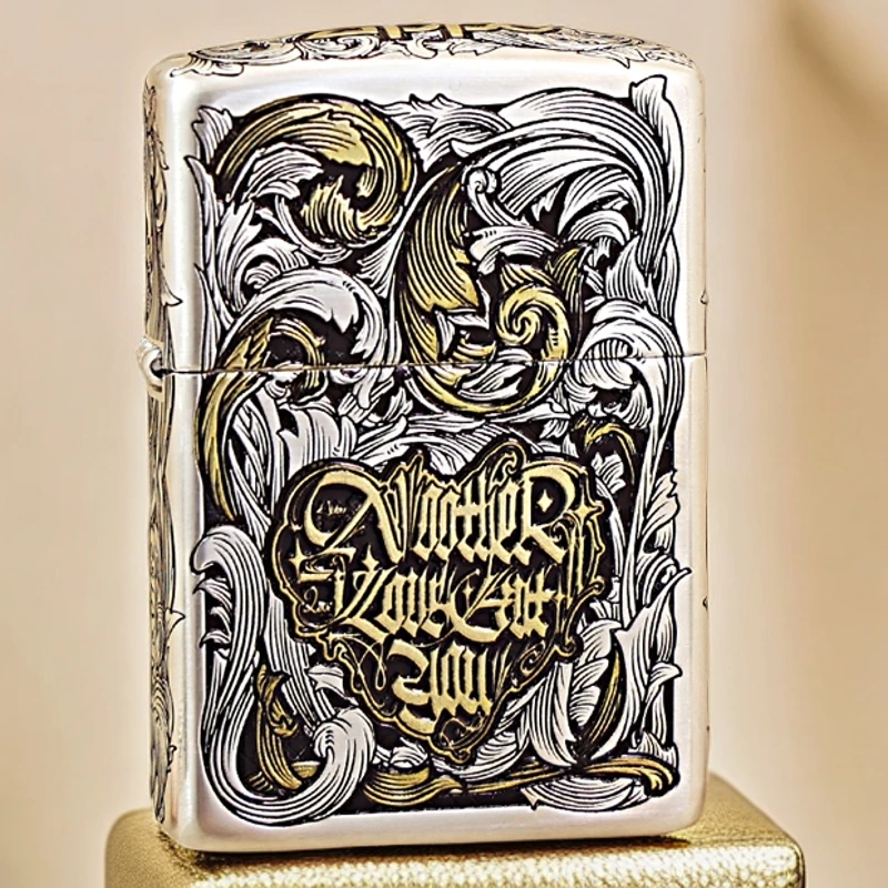 zippo打火机原装正品双色哥特唐草花盔甲机加厚外壳防风之宝DYJ1