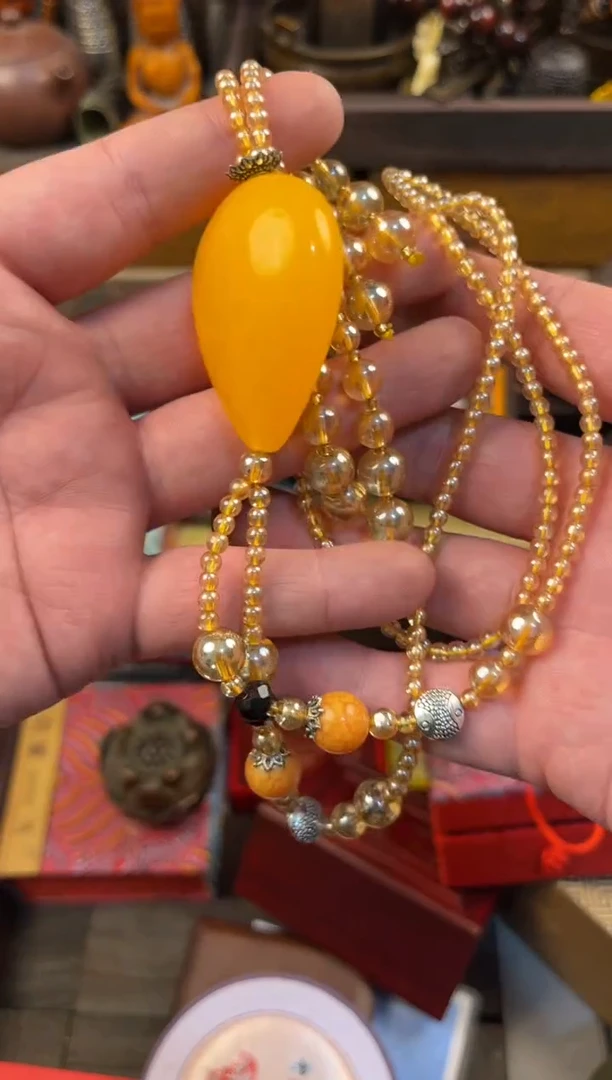 【闪购商品】琥珀手镯未镶嵌二哥甄选哈哈哈哈