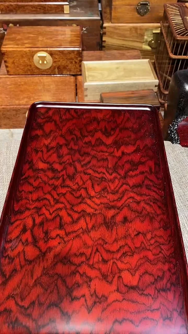 【闪购商品】红酸枝木类木艺茶盘一个