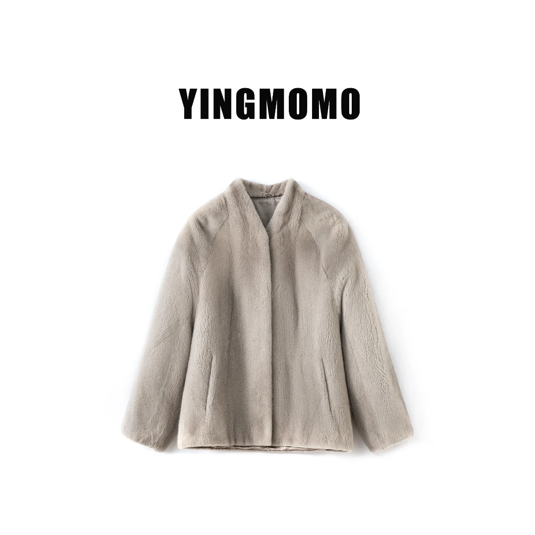 【YINGMOMO】影哥「北海道」丹麦进口紫金短二银蓝帕斯条本色高奢皮草