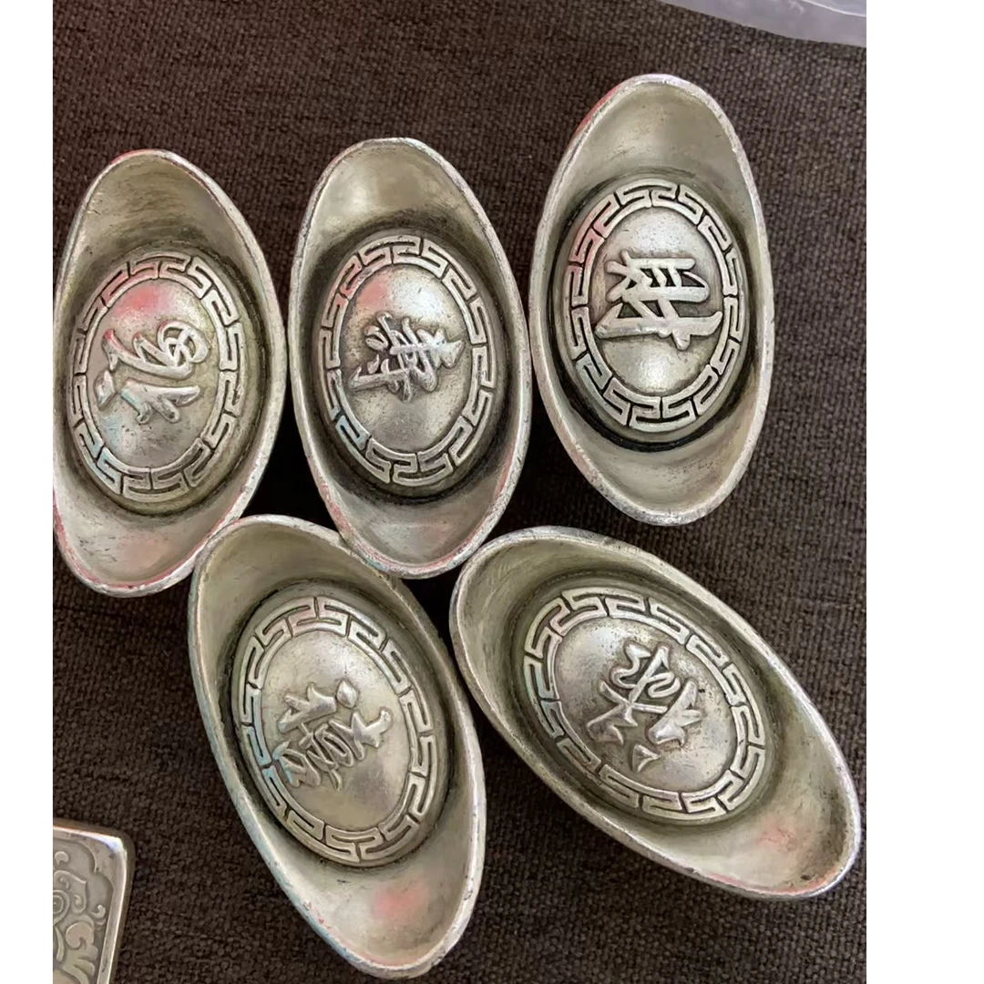 复古五福元宝桌面摆件