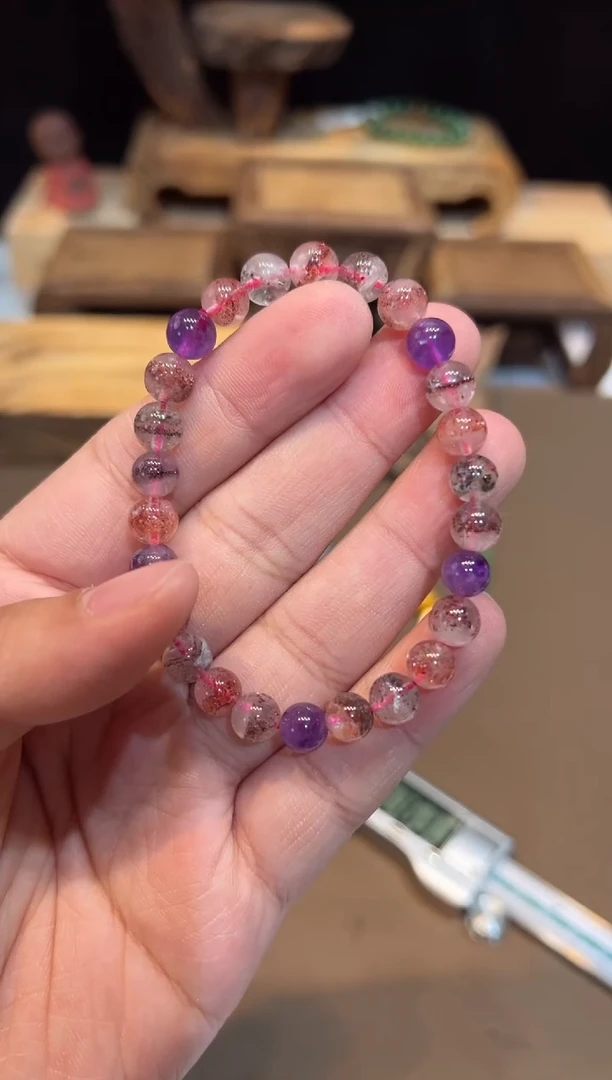 【闪购商品】水晶手链未镶嵌7mm手饰@@5720