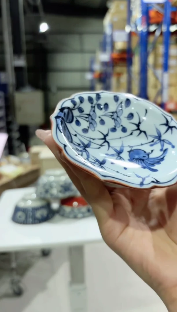 搪瓷万葉一貫人　高台小皿万葉一貫人　高台小皿万葉一貫人