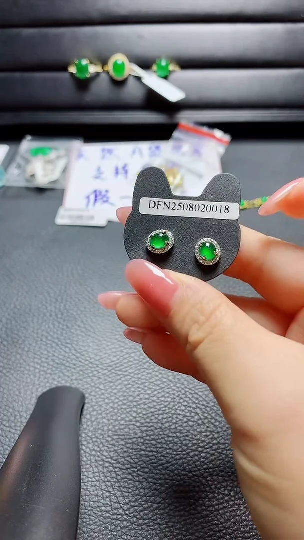 银S925镶嵌戒指翡翠 天然翡翠A货s925银镶