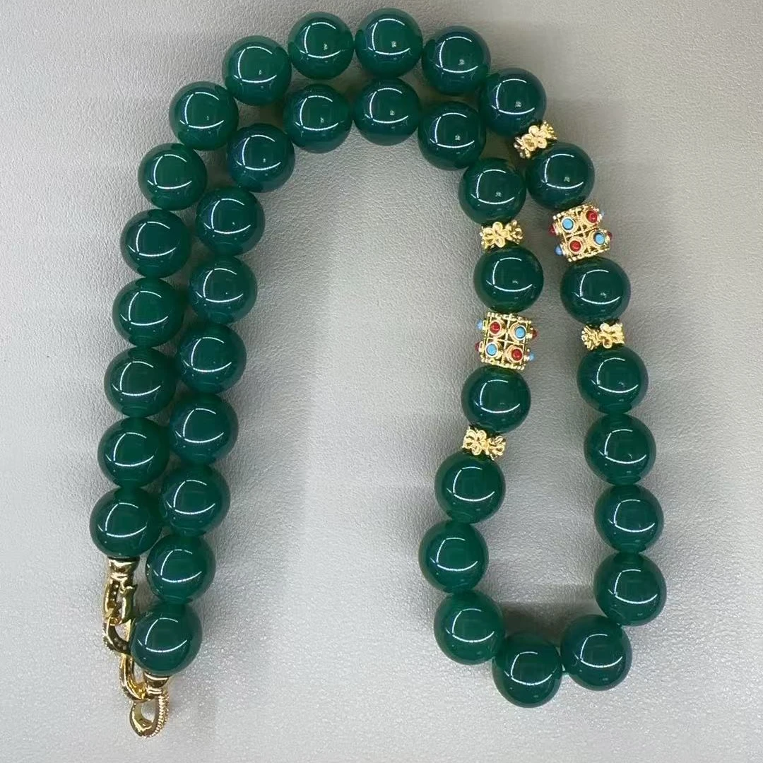 【甄选】高端秦紫绿高端14mm项链