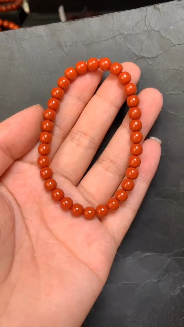 未镶嵌64南红玛瑙手串