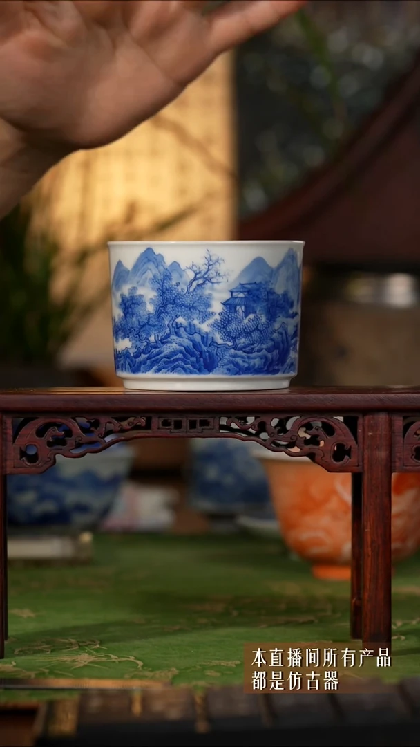 杯子瓷山水直身杯666666