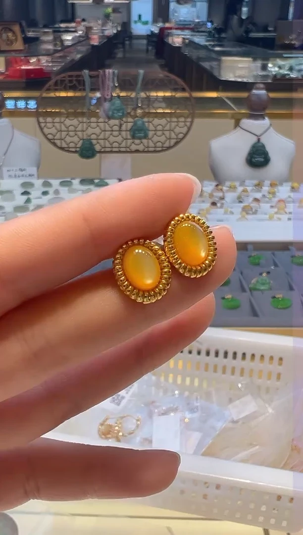 【闪购商品】贝壳（贝母）耳饰银S925镶嵌50