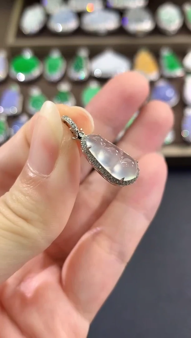 18K金镶嵌翡翠耳饰b45 多样性一件发货