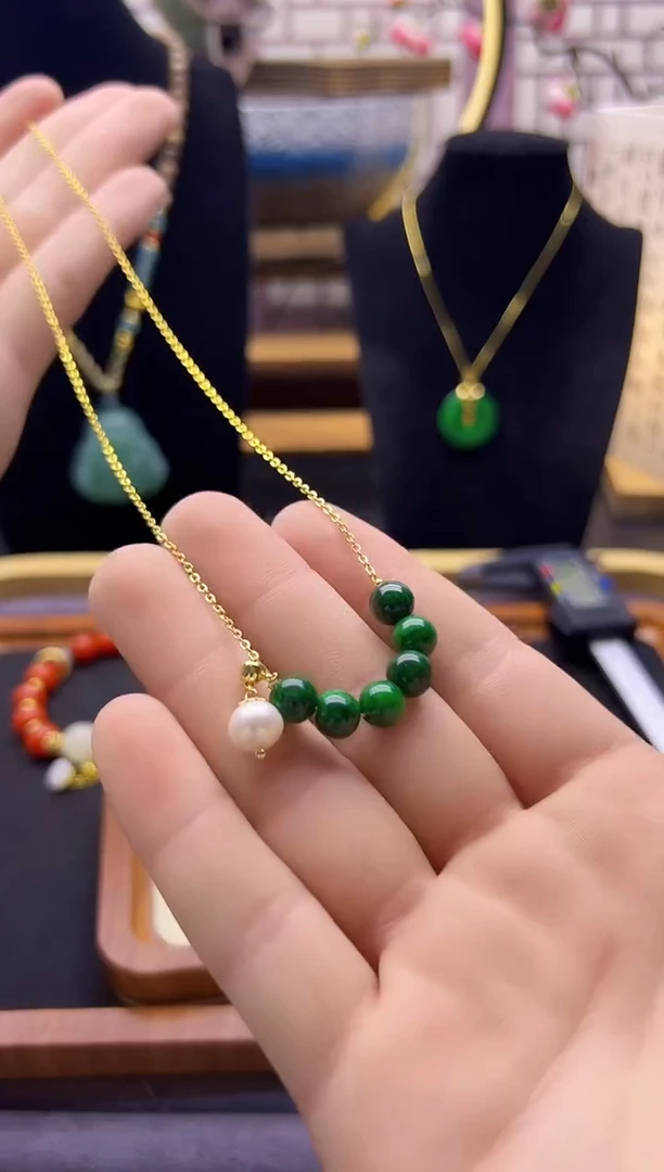 【闪购商品】翡翠颈饰14K金镶嵌X244