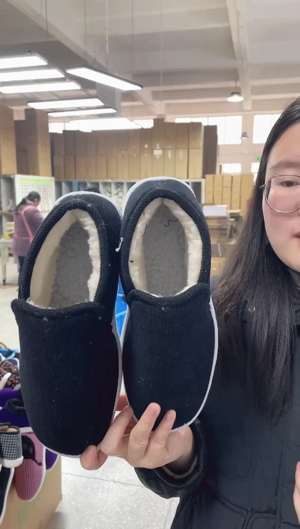 手工纳底黑色棉鞋40码