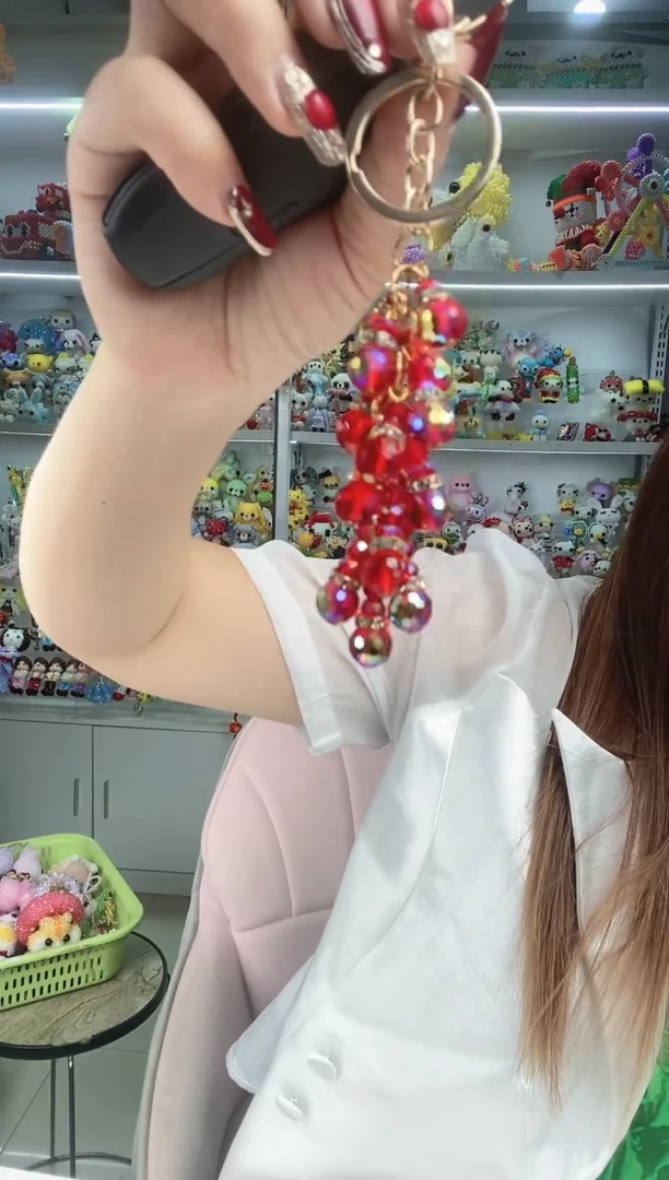 玻璃0301好运连连挂件材料包1套大红色